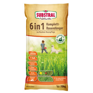 SUBSTRAL Naturen 6 in 1 Komplett-Rasendünger 10 kg