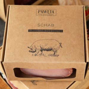 Schab wieprzowy w kawałku 350 g – próżniowo pakowany, świetny na deskę wędlin i do domowych dań