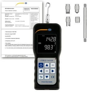 PCE Instruments Dinamómetro PCE-FM 500N-ICA incl. certificado de calibración ISO