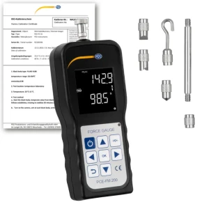 PCE Instruments Dinamómetro PCE-FM 200-ICA incl. certificado de calibración ISO