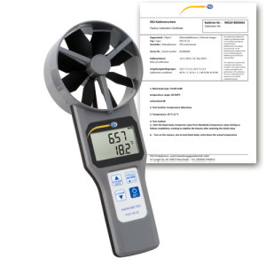 PCE Instruments Anemómetro PCE-VA 20-ICA incl. certificado de calibración ISO