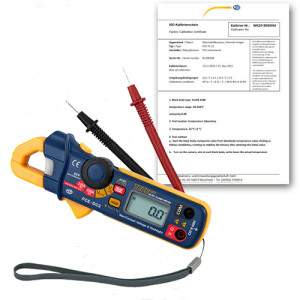 PCE Instruments Pinza amperimétrica PCE-DC2-ICA incl. certificado de calibración ISO
