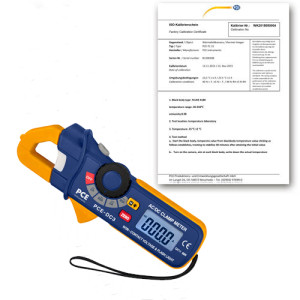PCE Instruments Pinza amperimétrica PCE-DC3-ICA incl. certificado de calibración ISO