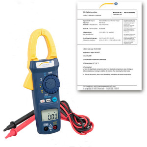 PCE Instruments Pinza amperimétrica PCE-DC 41-ICA incl. certificado de calibración ISO