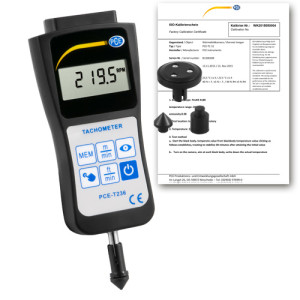 PCE Instruments Tacómetro PCE-T236-ICA incl. certificado calibración ISO