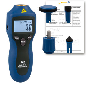 PCE Instruments Tacómetro PCE-DT 65-ICA incl. certificado calibración ISO