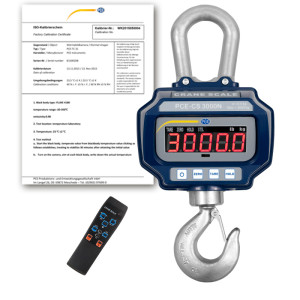 PCE Instruments Balanza colgante PCE-CS 3000N-ICA incl. certificado de calibración ISO