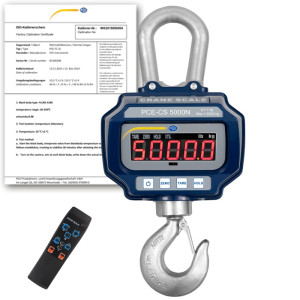 PCE Instruments Balanza colgante PCE-CS 5000N-ICA incl. certificado de calibración ISO