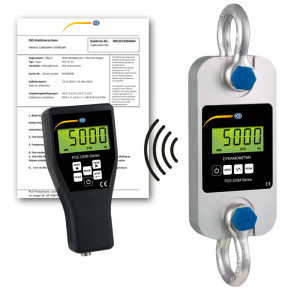 PCE Instruments Dinamómetro de tracción PCE-DDM 5-ICA incl. certificado de calibración ISO