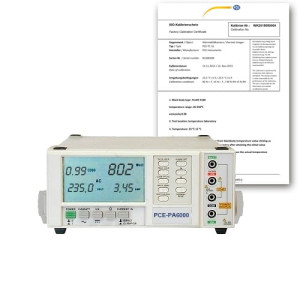 PCE Instruments Watímetro PCE-PA6000-ICA incl. certificado de calibración ISO