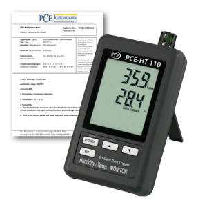 PCE Instruments Termohigrómetro PCE-HT110-ICA incl. certificado de calibración ISO