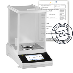 PCE Instruments Balanza analítica PCE-ABT 220-DAkkS incl. certificado de calibración DAkkS