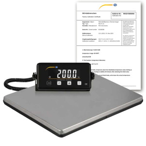 PCE Instruments Balanza de plataforma PCE-PB 200N-ICA incl. certificado de calibración ISO
