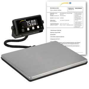 PCE Instruments Balanza de plataforma PCE-PB 75N-ICA incl. certificado de calibración ISO