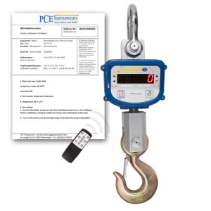 PCE Instruments Balanza colgante PCE-CS 10000N-ICA incl. certificado de calibración ISO