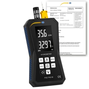 PCE Instruments Termohigrómetro PCE-THD 50-ICA incl. certificado de calibración ISO