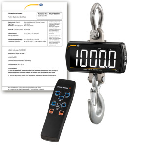 PCE Instruments Balanza colgante PCE-CS 1000LD-ICA incl. certificado calibración ISO