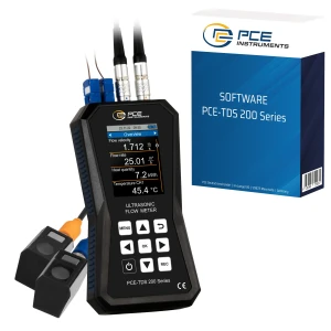 PCE Instruments Caudalímetro ultrasónico PCE-TDS 200+ S-SW-KIT software incluido