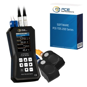 PCE Instruments Caudalímetro ultrasónico PCE-TDS 200+ M-SW-KIT software incluido