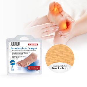Pedibaehr Druckschutzpflaster gebogen, 1 Pack (9 Stk.)