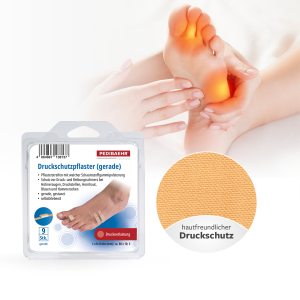 Pedibaehr Druckschutzpflaster gerade, 1 Pack (9 Stk.)