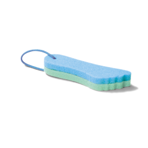 Baehr Bimsschwamm Füßchen, blau/grün, 1 Beutel (10 Stk.)
