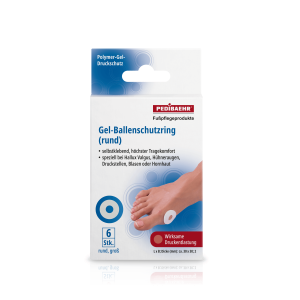 Pedibaehr Gel-Ballenschutzringe (rund), groß, 1 Pack (6 Stk.)