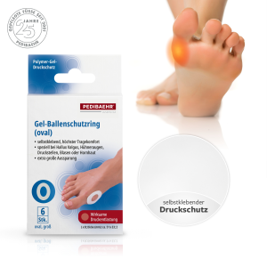 Pedibaehr Gel-Ballenschutzringe (oval), groß, 1 Pack (6 Stk.)