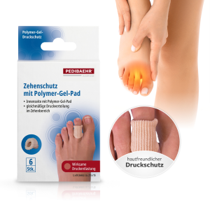 Pedibaehr Zehenschutz mit Polymer-Gel-Pad, klein, 1 Pack (6 Stk.)