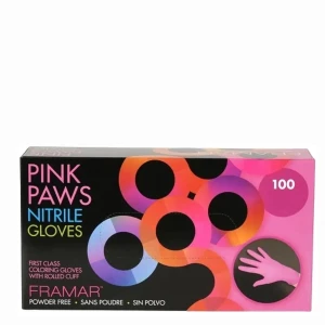Framar Guantes de Nitrilo 100uds Rosa, Talla - Pequeña
