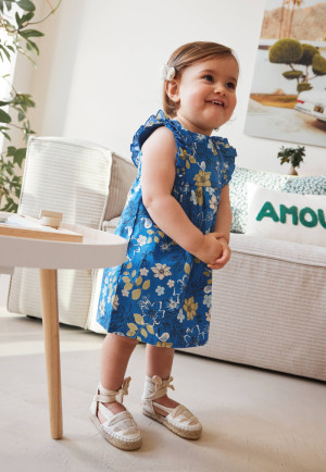 Petit Béguin Robe bébé en popeline Flora
