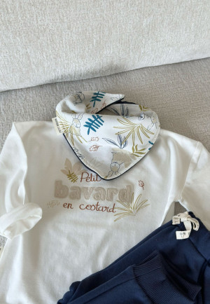 Petit Béguin Foulard enfant en velours Gribouille
