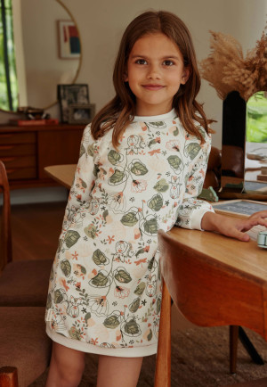 Petit Béguin Robe bébé en molleton Lily