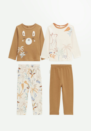 Petit Béguin Lot de 2 pyjamas bébé Lamascotte