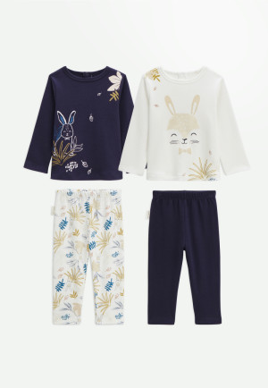 Petit Béguin Lot de 2 pyjamas bébé Gribouille