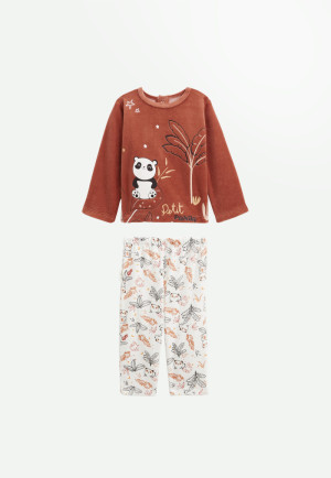 Petit Béguin Pyjama enfant 2 pièces en velours Maloueg
