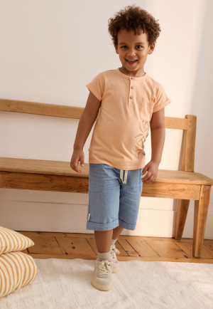 Petit Béguin Short enfant en toile de coton Kanha