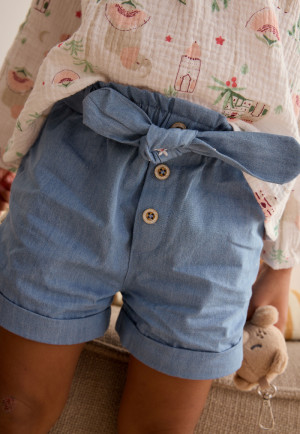 Petit Béguin Short enfant en chambray Ciao Milano