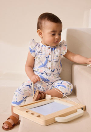 Petit Béguin Combinaison bébé en gaze de coton Tiana