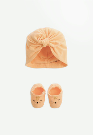 Petit Béguin Bonnet bébé et chaussons Sierra