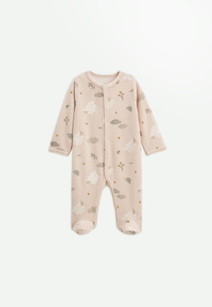 Petit Béguin Pyjama bébé en velours Câlins