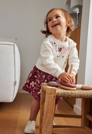 Petit Béguin Robe enfant en molleton Mila
