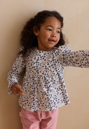 Petit Béguin Blouse enfant en popeline Céleste