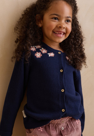 Petit Béguin Gilet enfant en tricot Céleste