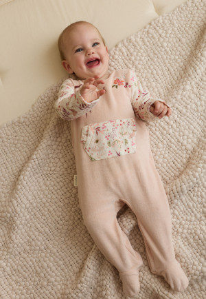 Petit Béguin Pyjama bébé en velours Manouk