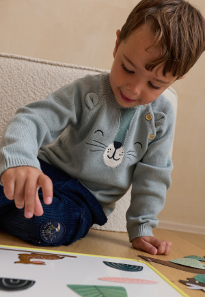 Petit Béguin Pull enfant en tricot Oscar