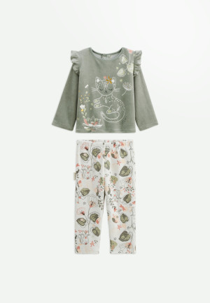 Petit Béguin Pyjama enfant 2 pièces en velours Lily