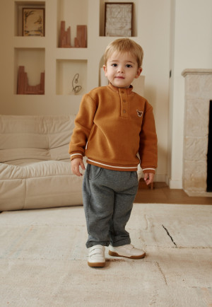 Petit Béguin Pantalon enfant en molleton Touctouc