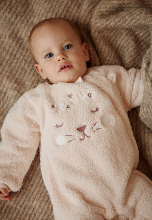 Petit Béguin Surpyjama bébé en sherpa Matcha