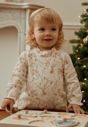 Petit Béguin Blouse enfant en gaze de coton Lison